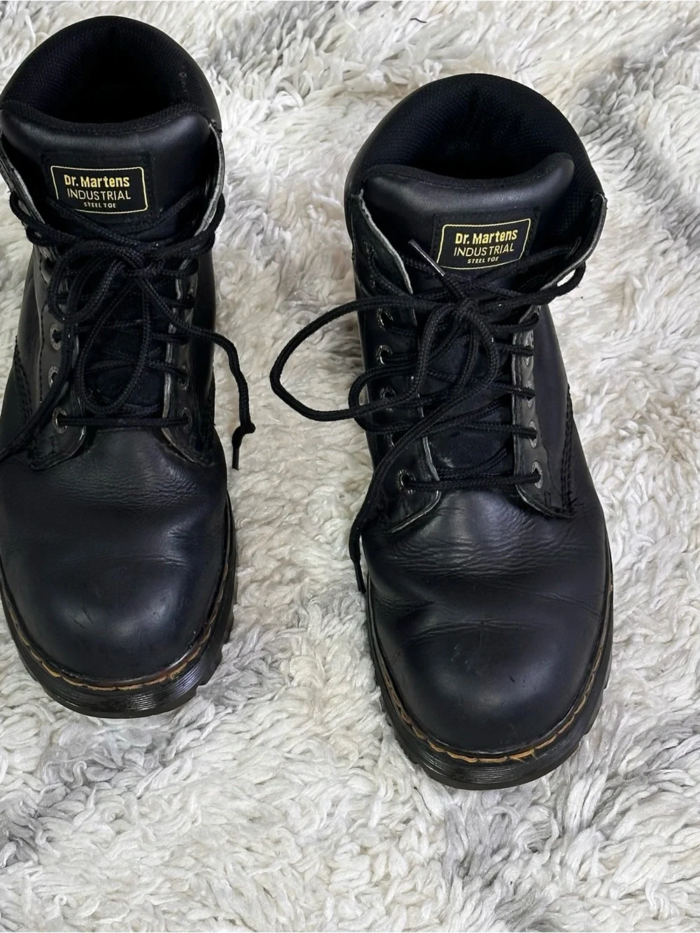 Dr. Martens Black Industrial Leather Work Boots